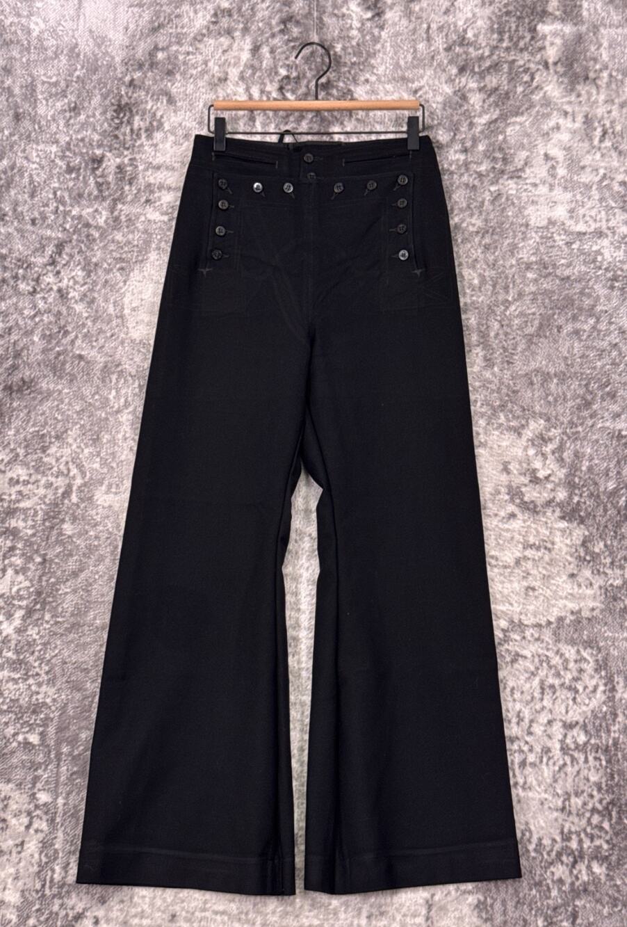 Vintage US Navy Issued Pants 27 inches Womens Wool Wide Leg Cracker Jack Trouser